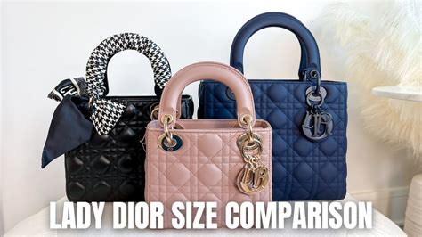 lady dior grey medium|Lady Dior mini vs small.